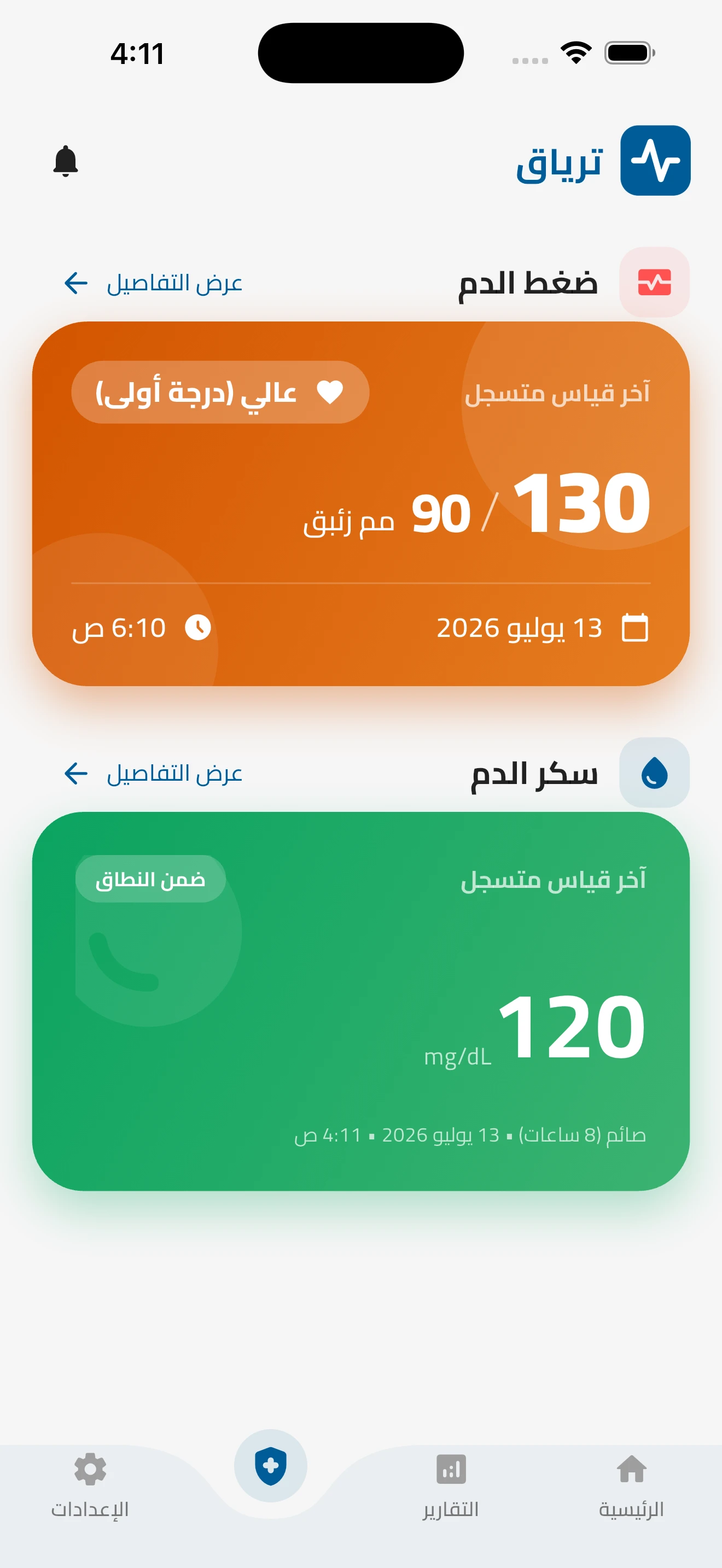 القياسات الصحية في لمحة